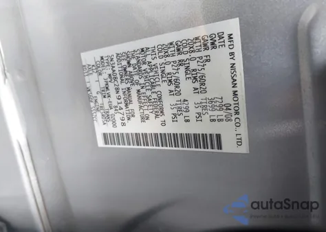 2008 Infiniti Qx56 z USA, uszkodzony, nr VIN 5N3AA08C28N914798